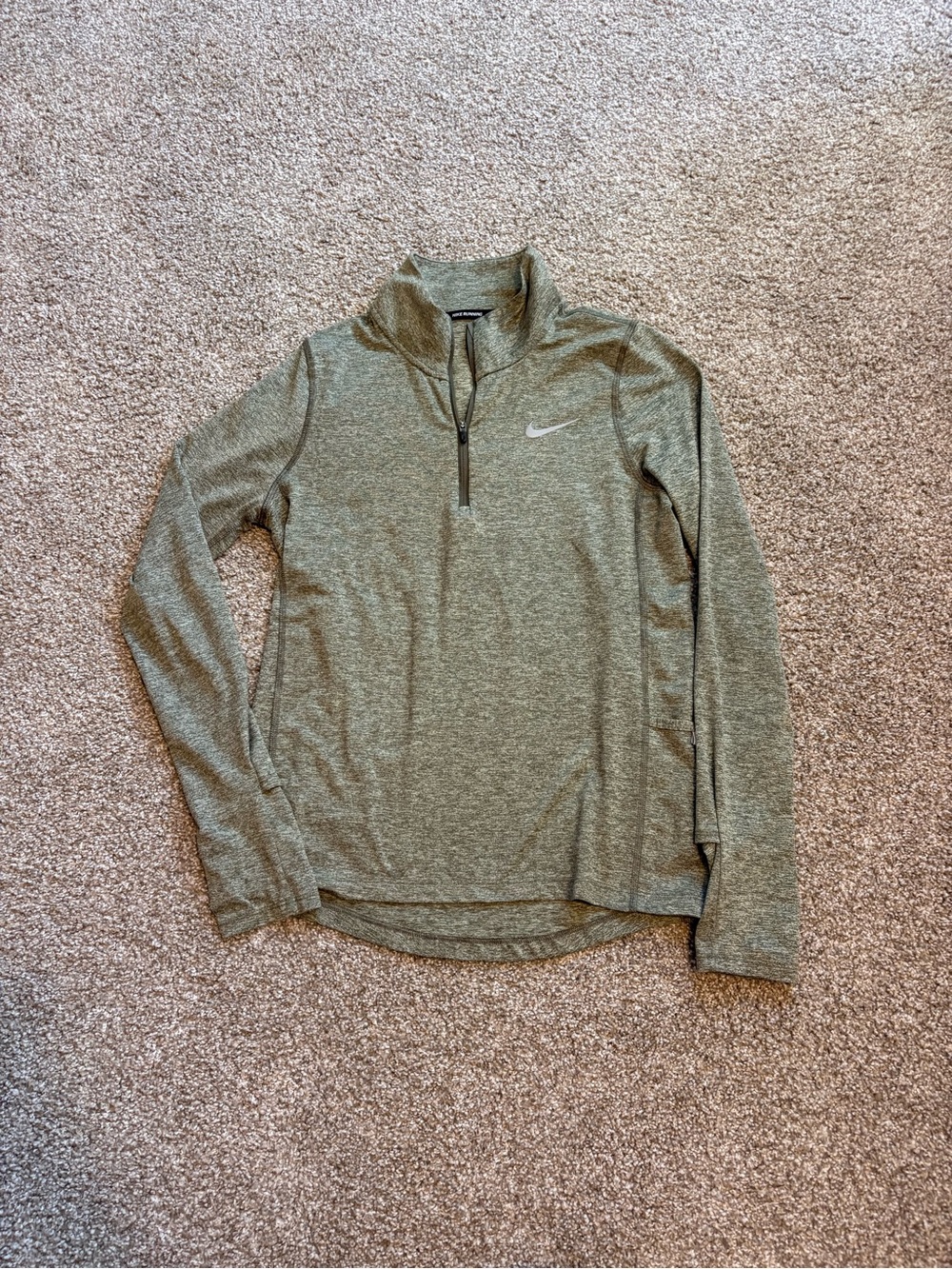NWOT Dri-fit element half zip in olive green
